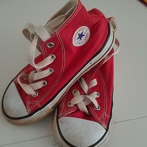 Red Converse High tops